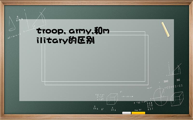 troop, army,和military的区别