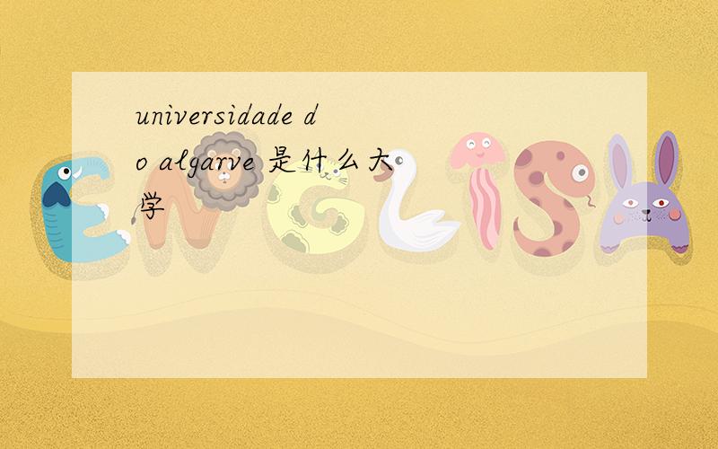 universidade do algarve 是什么大学