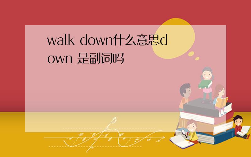 walk down什么意思down 是副词吗