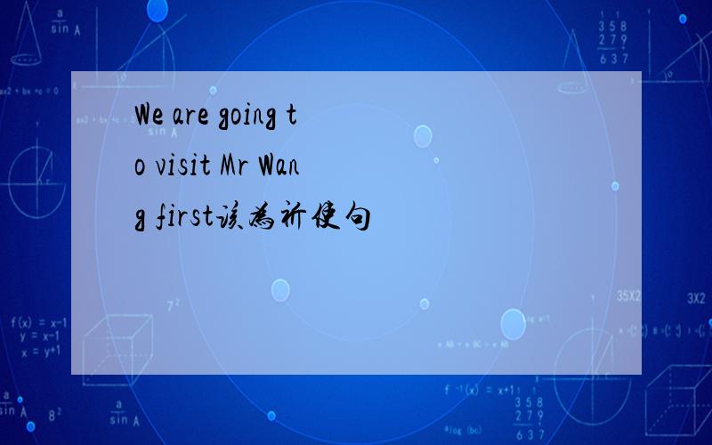 We are going to visit Mr Wang first该为祈使句