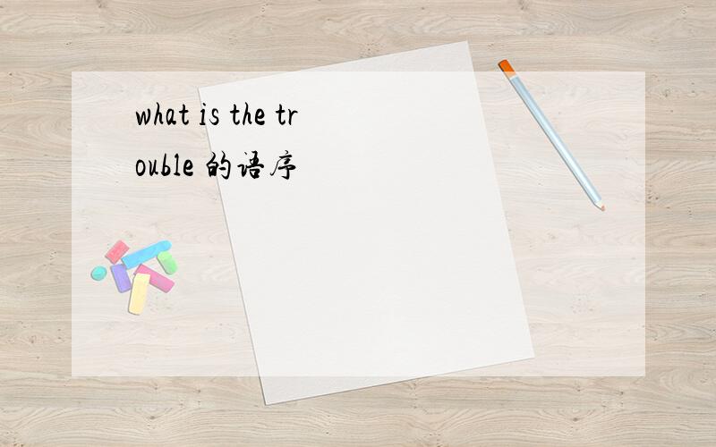 what is the trouble 的语序