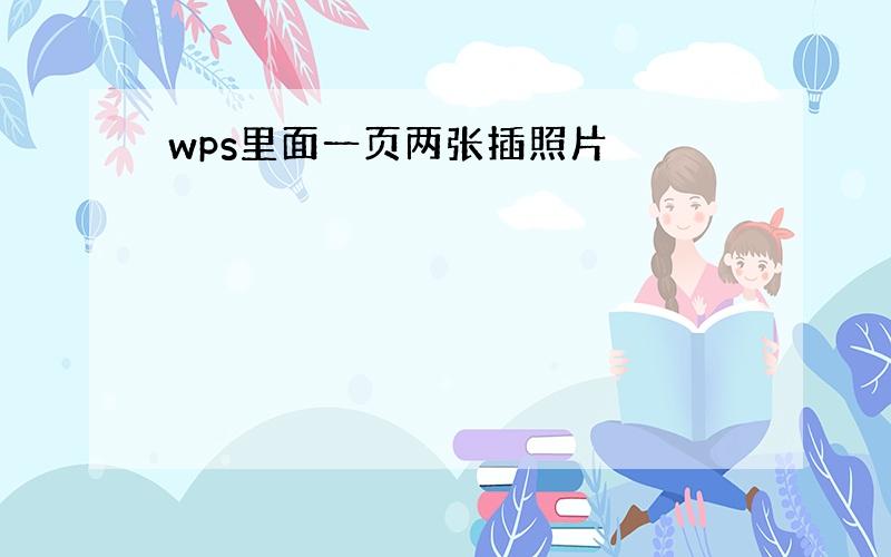 wps里面一页两张插照片