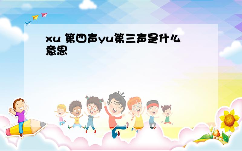 xu 第四声yu第三声是什么意思