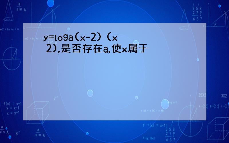 y=loga(x-2) (x 2),是否存在a,使x属于