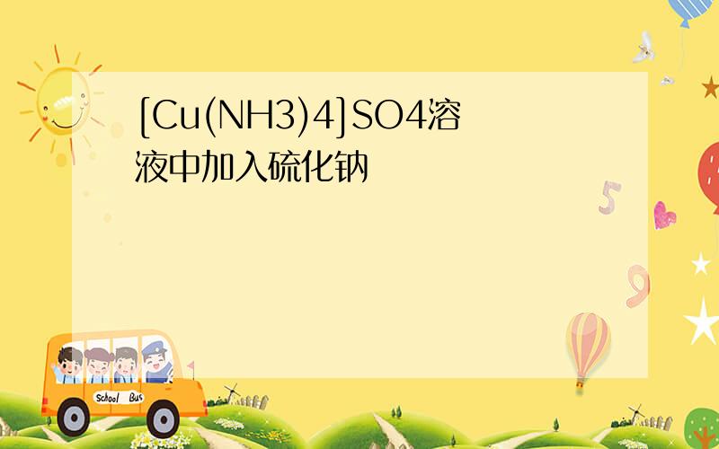 [Cu(NH3)4]SO4溶液中加入硫化钠