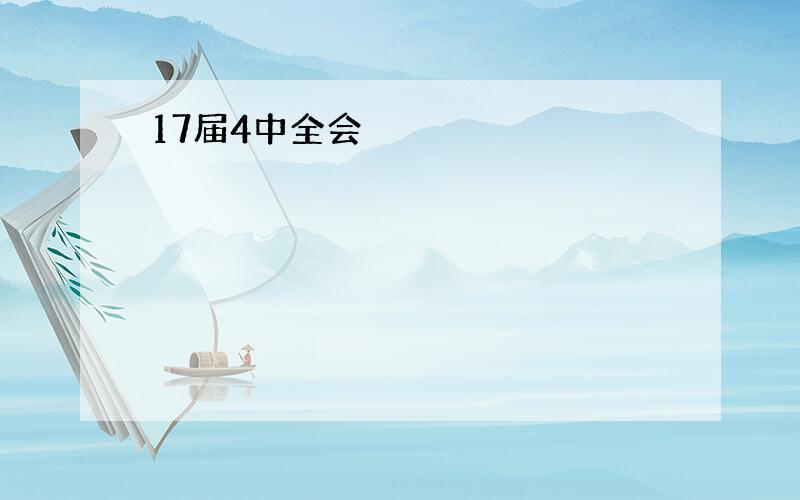 17届4中全会