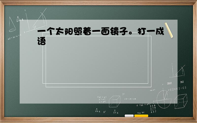 一个太阳照着一面镜子。打一成语