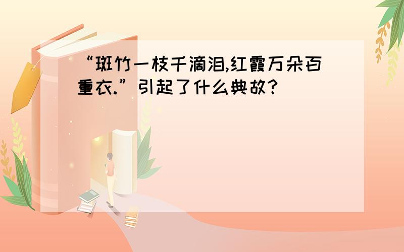 “斑竹一枝千滴泪,红霞万朵百重衣.”引起了什么典故?