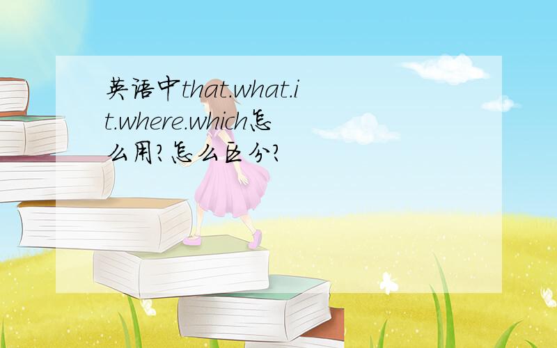 英语中that.what.it.where.which怎么用?怎么区分?