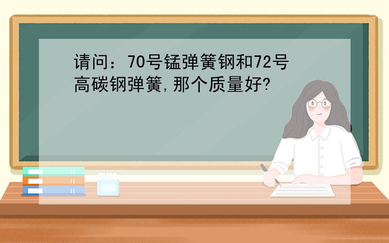 请问：70号锰弹簧钢和72号高碳钢弹簧,那个质量好?