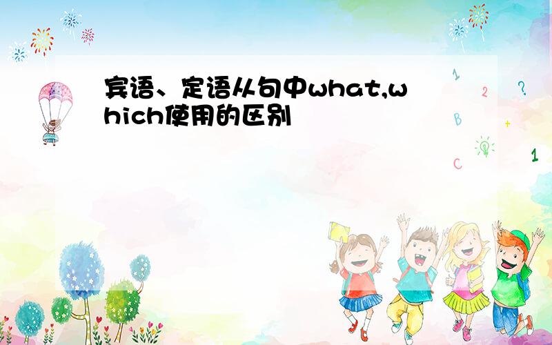 宾语、定语从句中what,which使用的区别