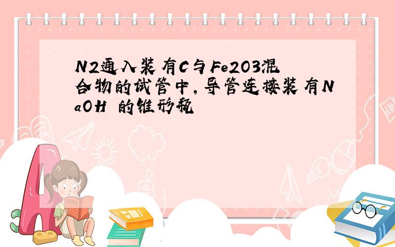 N2通入装有C与Fe2O3混合物的试管中,导管连接装有NaOH 的锥形瓶