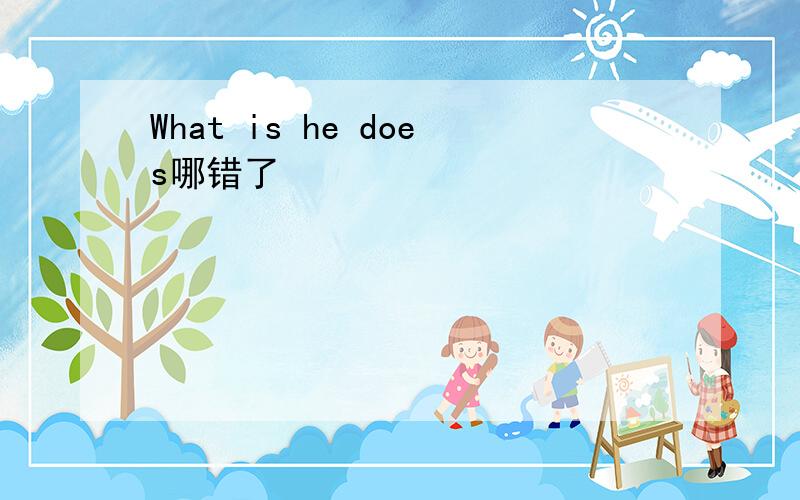 What is he does哪错了