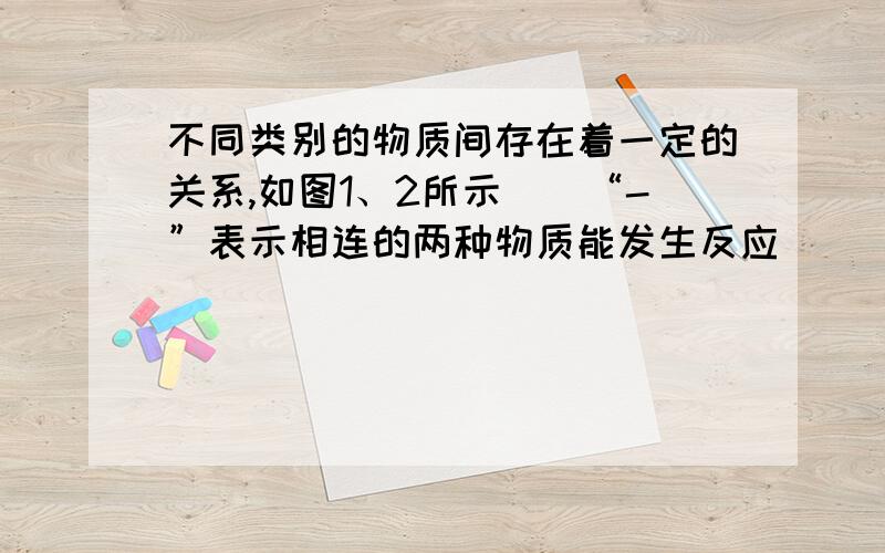 不同类别的物质间存在着一定的关系,如图1、2所示．（“-”表示相连的两种物质能发生反应