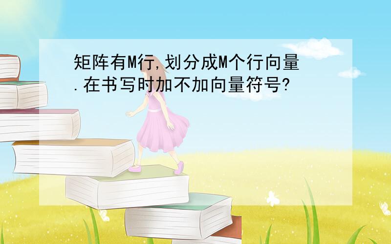 矩阵有M行,划分成M个行向量.在书写时加不加向量符号?