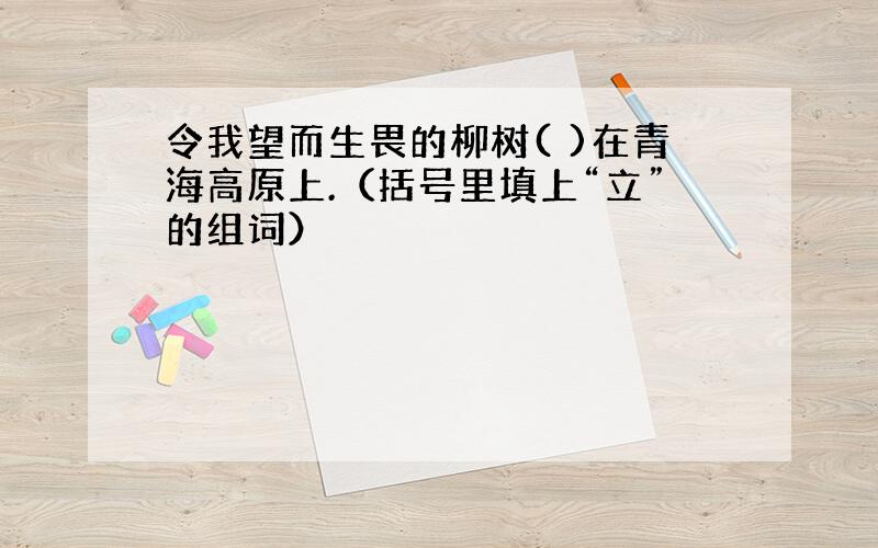 令我望而生畏的柳树( )在青海高原上.（括号里填上“立”的组词）