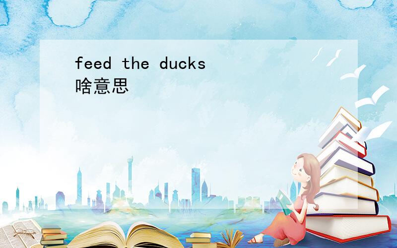 feed the ducks啥意思