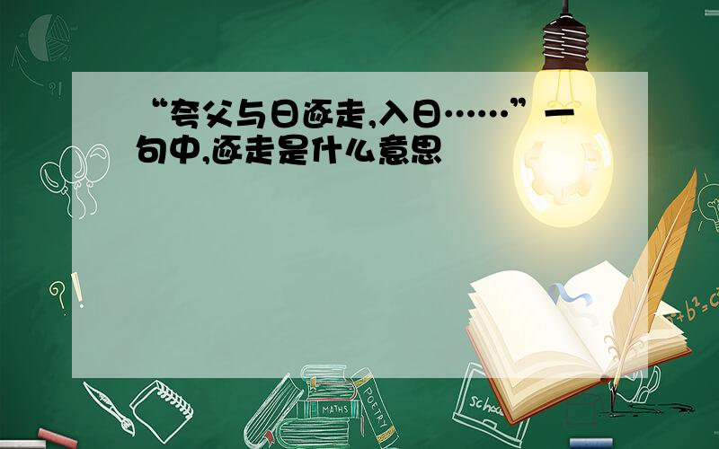 “夸父与日逐走,入日……”一句中,逐走是什么意思