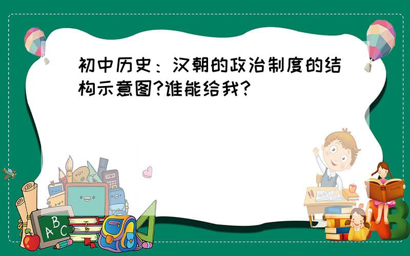 初中历史：汉朝的政治制度的结构示意图?谁能给我?