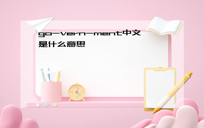 go-vern-ment中文是什么意思