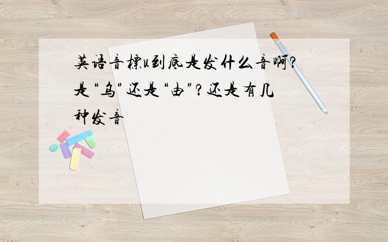 英语音标u到底是发什么音啊?是“乌”还是“由”?还是有几种发音