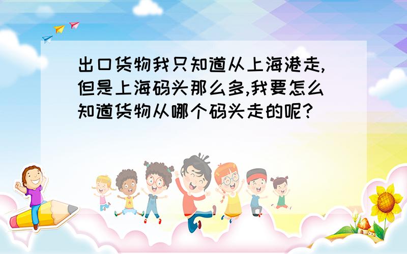 出口货物我只知道从上海港走,但是上海码头那么多,我要怎么知道货物从哪个码头走的呢?