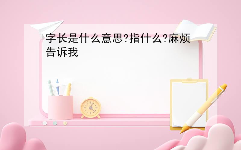 字长是什么意思?指什么?麻烦告诉我