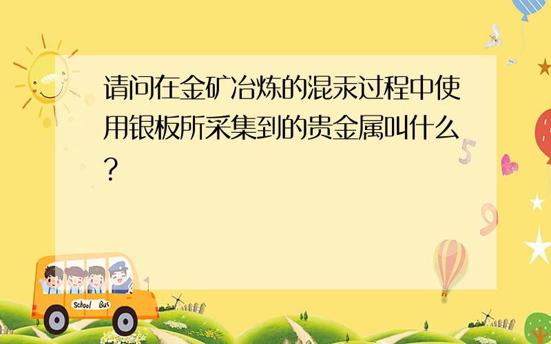 请问在金矿冶炼的混汞过程中使用银板所采集到的贵金属叫什么?