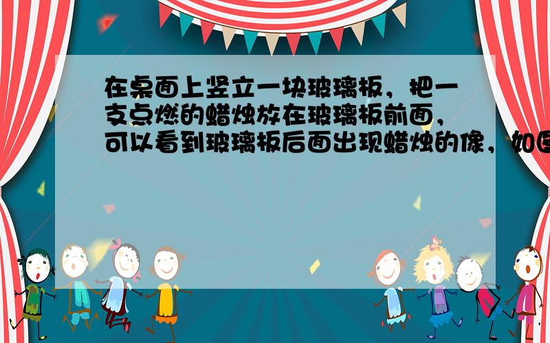 在桌面上竖立一块玻璃板，把一支点燃的蜡烛放在玻璃板前面，可以看到玻璃板后面出现蜡烛的像，如图所示，要想研究玻璃板成像的特