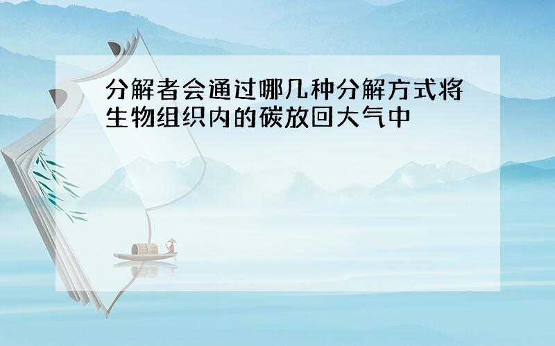 分解者会通过哪几种分解方式将生物组织内的碳放回大气中