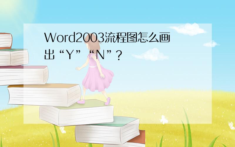 Word2003流程图怎么画出“Y”“N”?