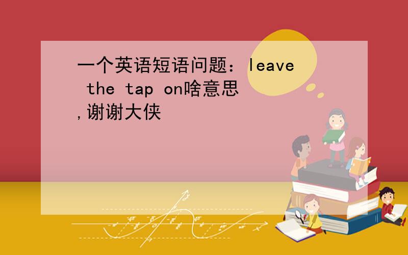 一个英语短语问题：leave the tap on啥意思,谢谢大侠