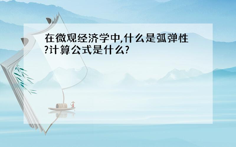 在微观经济学中,什么是弧弹性?计算公式是什么?