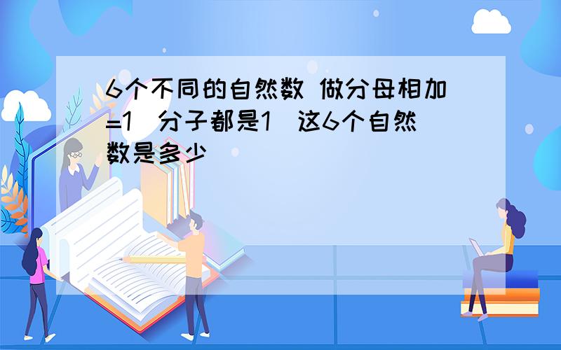 6个不同的自然数 做分母相加=1(分子都是1)这6个自然数是多少