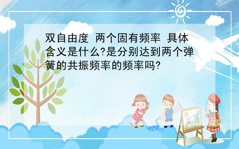 双自由度 两个固有频率 具体含义是什么?是分别达到两个弹簧的共振频率的频率吗?