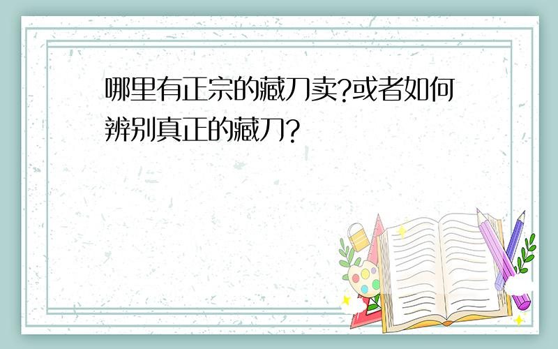 哪里有正宗的藏刀卖?或者如何辨别真正的藏刀?