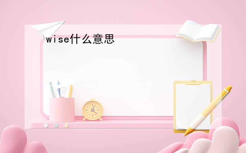 wise什么意思