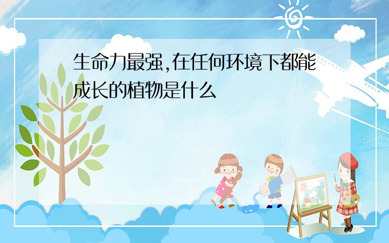 生命力最强,在任何环境下都能成长的植物是什么