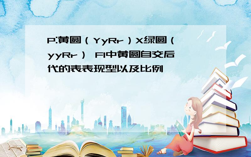 P:黄圆（YyRr）X绿圆（yyRr） F1中黄圆自交后代的表表现型以及比例