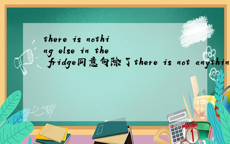 there is nothing else in the fridge同意句除了there is not anythin