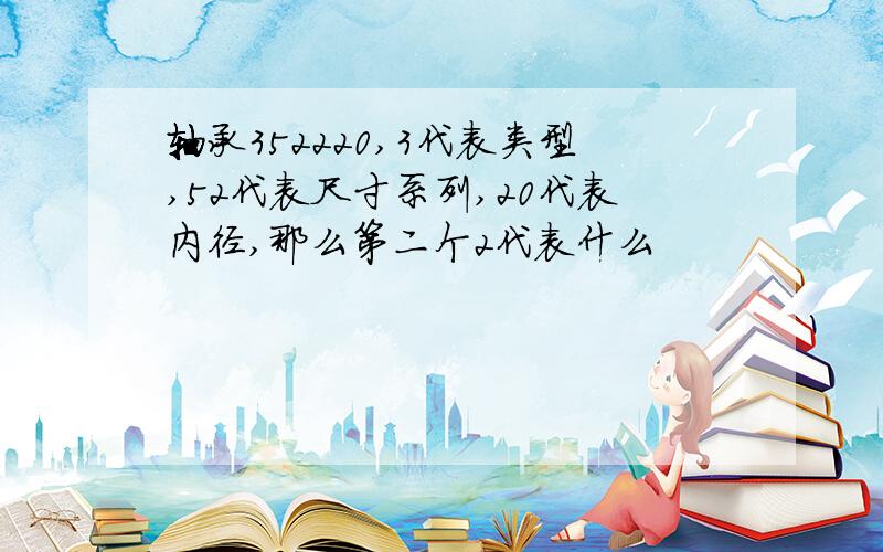 轴承352220,3代表类型,52代表尺寸系列,20代表内径,那么第二个2代表什么