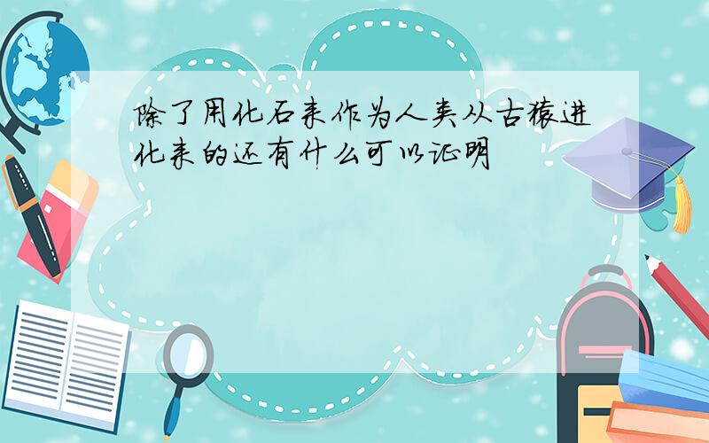 除了用化石来作为人类从古猿进化来的还有什么可以证明