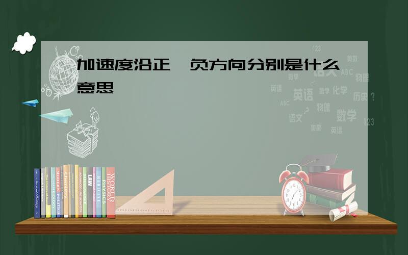 加速度沿正、负方向分别是什么意思