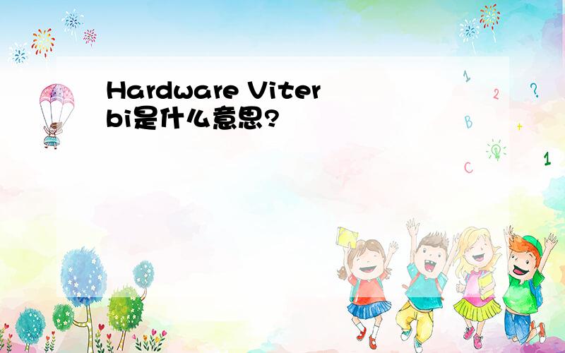 Hardware Viterbi是什么意思?