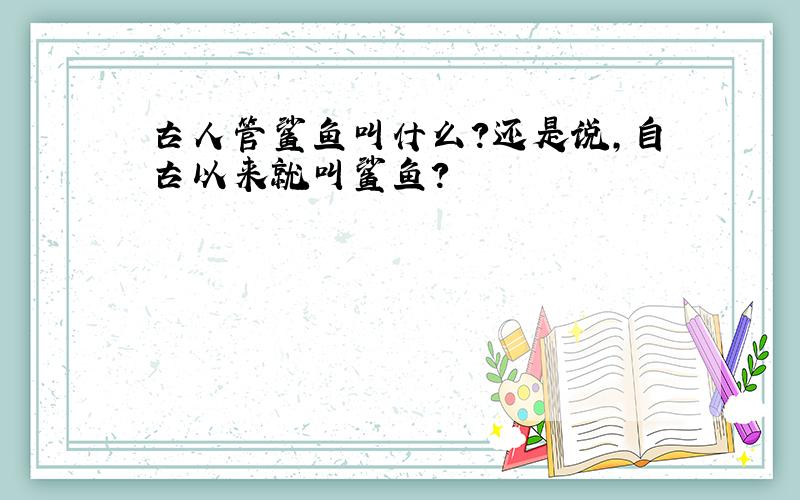 古人管鲨鱼叫什么?还是说,自古以来就叫鲨鱼?