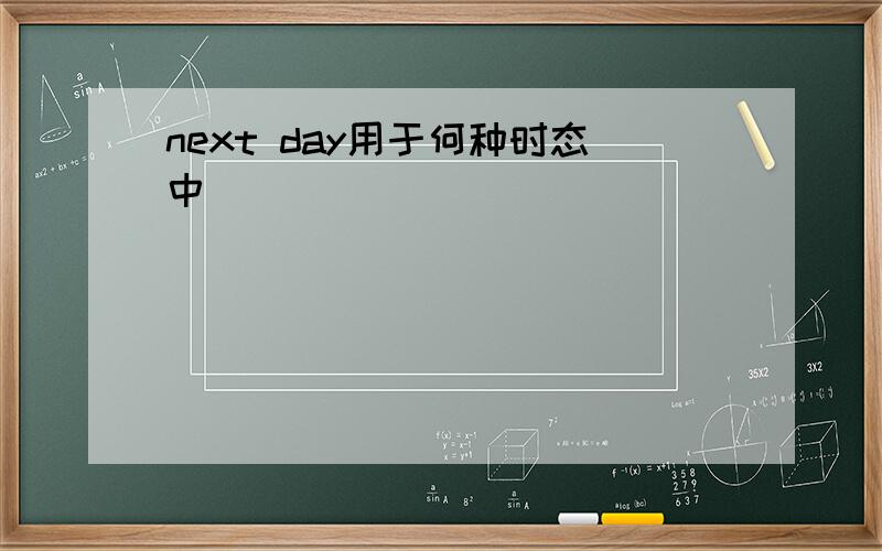 next day用于何种时态中