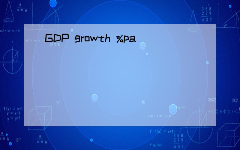 GDP growth %pa