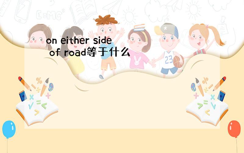 on either side of road等于什么