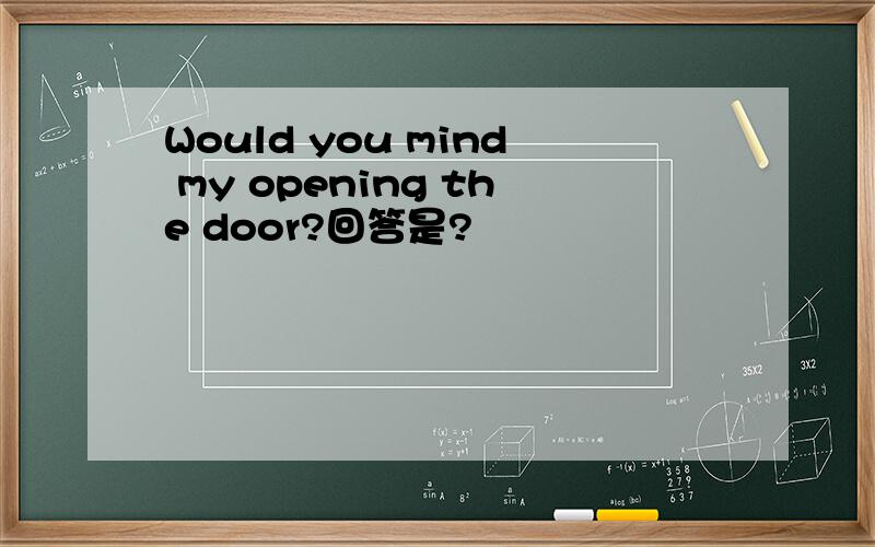 Would you mind my opening the door?回答是?