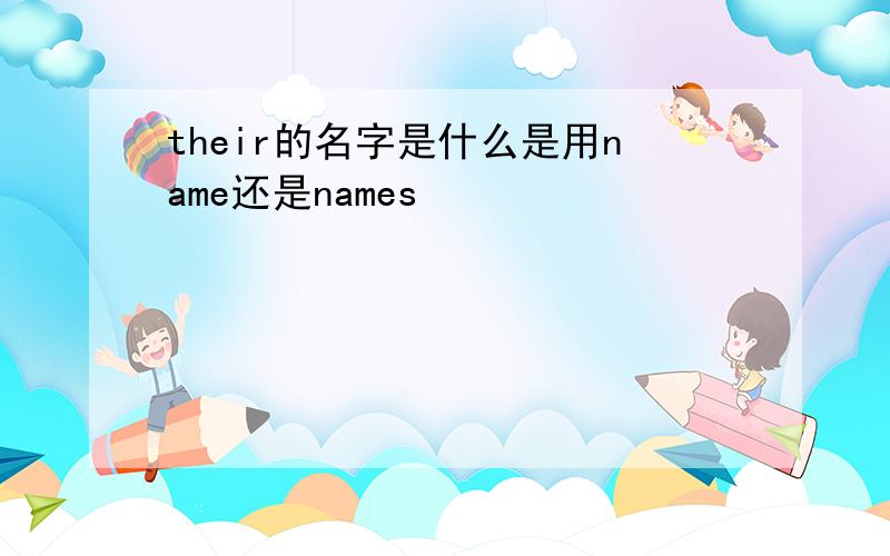 their的名字是什么是用name还是names